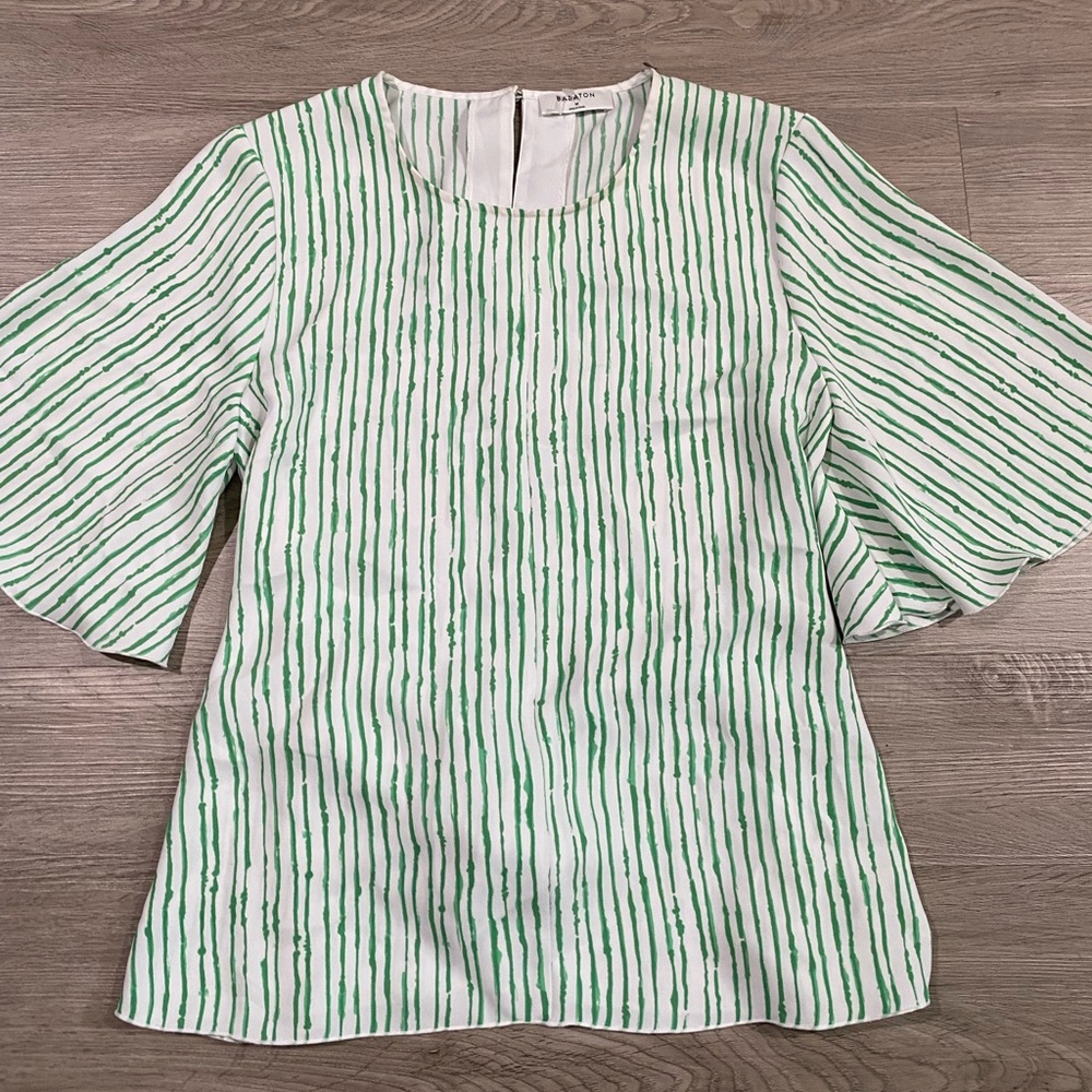 Babaton Britannic Blouse‎ in white/beach grass - Picture 4 of 6